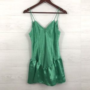 VTG Victorias Secret Emerald Green Satin Lingerie
